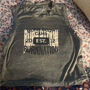 Burn Boot Camp Women's Gray Muscle Tee